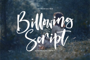 Billowing Script: Elevate Your Designs with Natural Elegance