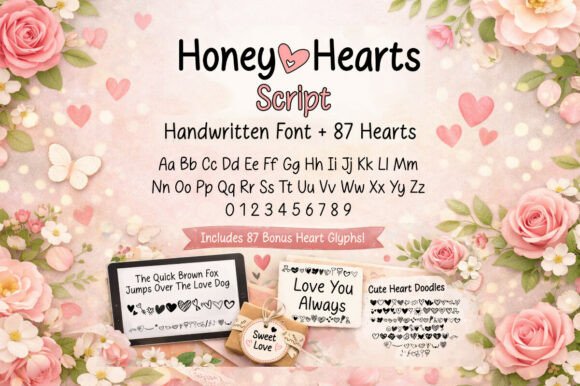 Honey Hearts Script: A Whimsical Handwritten Typeface