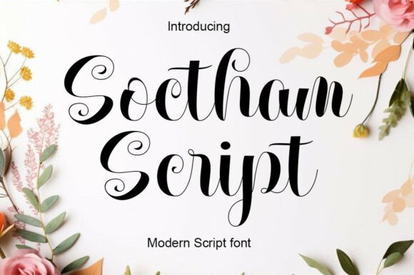 Soetham Script: A Modern Calligraphy Font for Elegant Designs